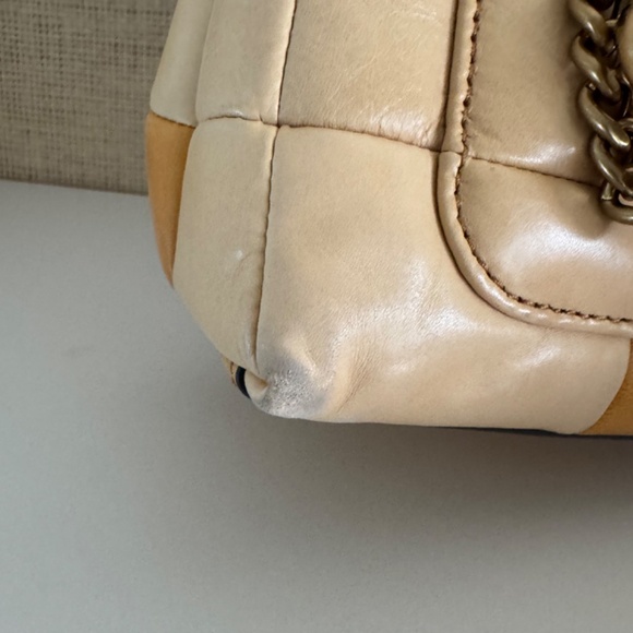 Tory Burch Kira Butter Yellow Patchwork Satchel - Picture 9 of 12